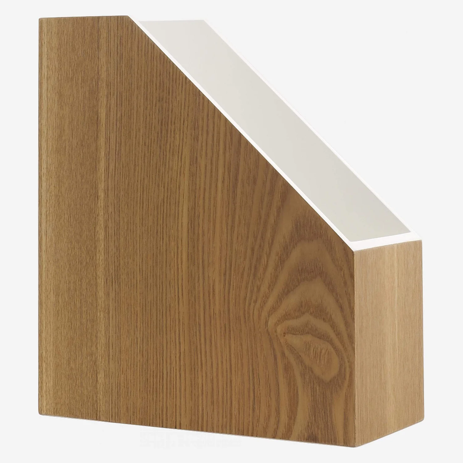 Range-revues en bois avec intérieur laqué blanc - 3