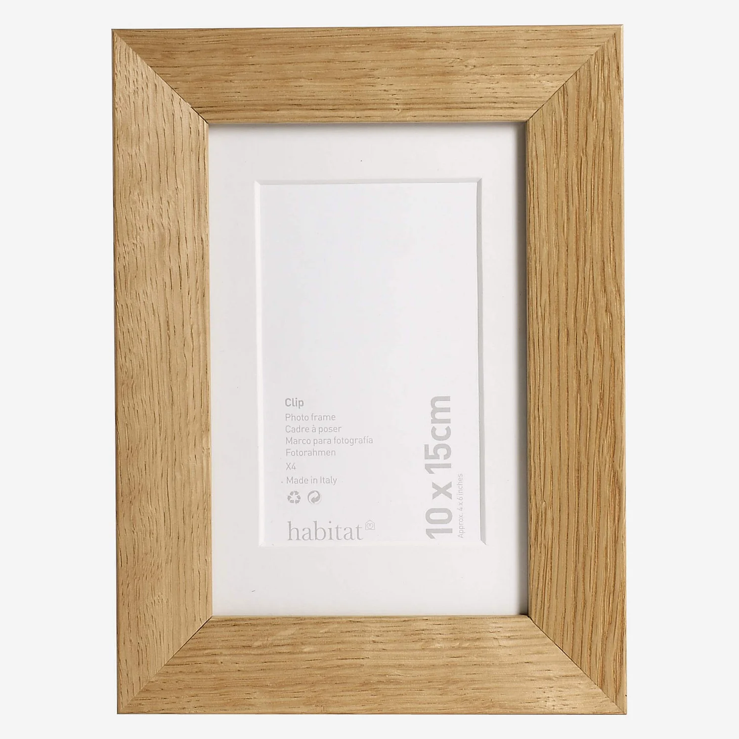 Cadre à poser en chêne - 10 x 15 cm - Naturel - 1