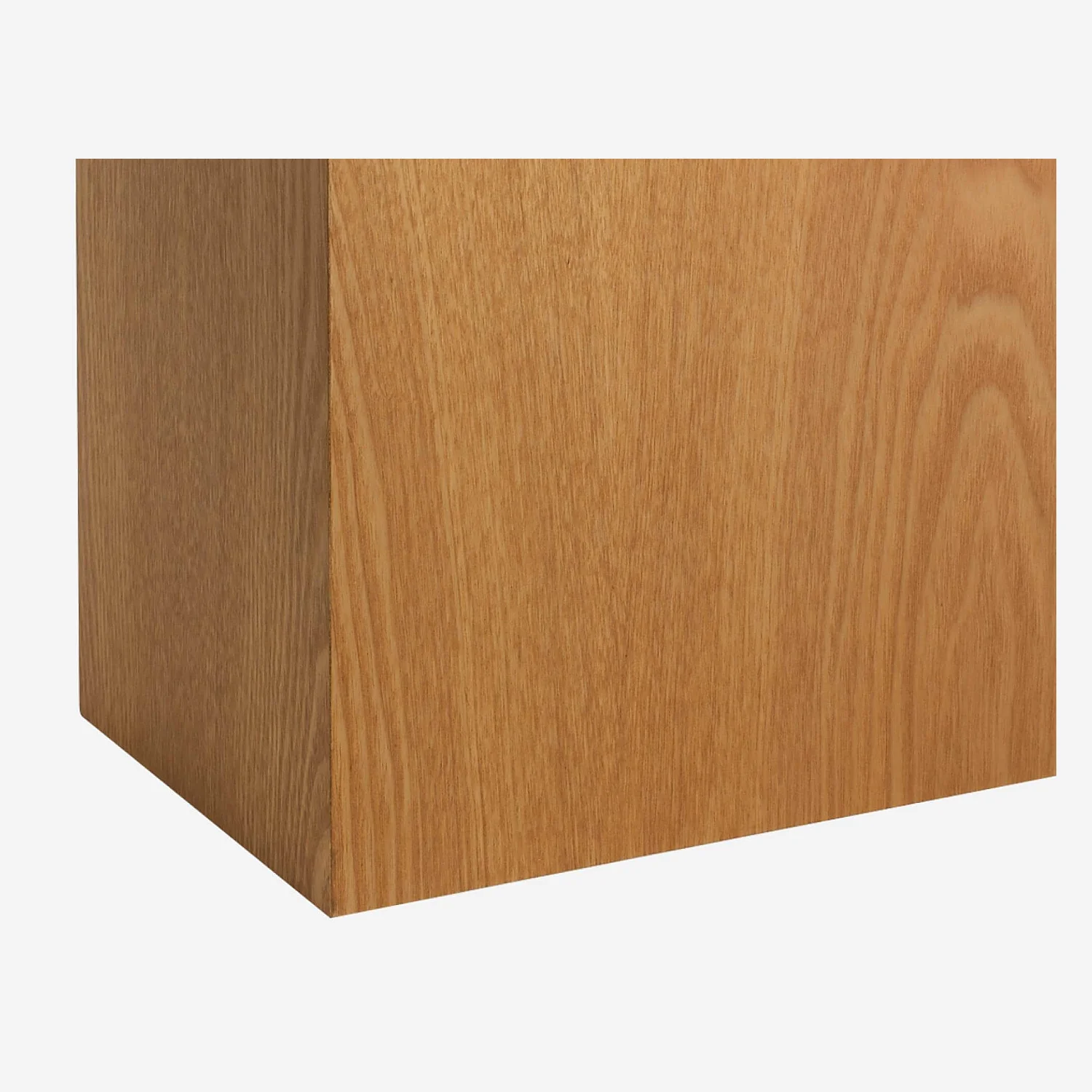 Poubelle de bureau en bois avec intérieur laqué blanc - 4