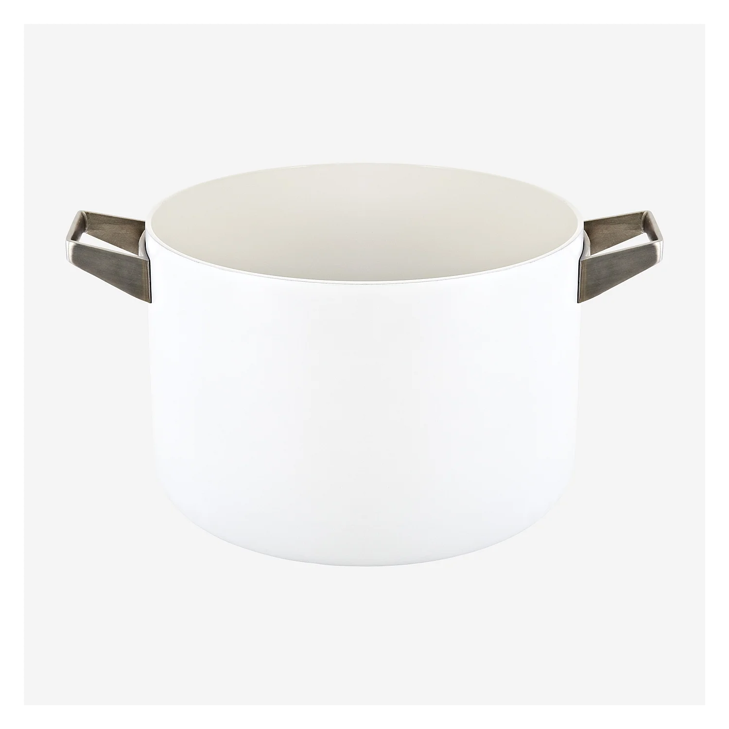 Pentola con coperchio da 26 cm in alluminio bianco esterno e rivestimento interno in ceramica - 8