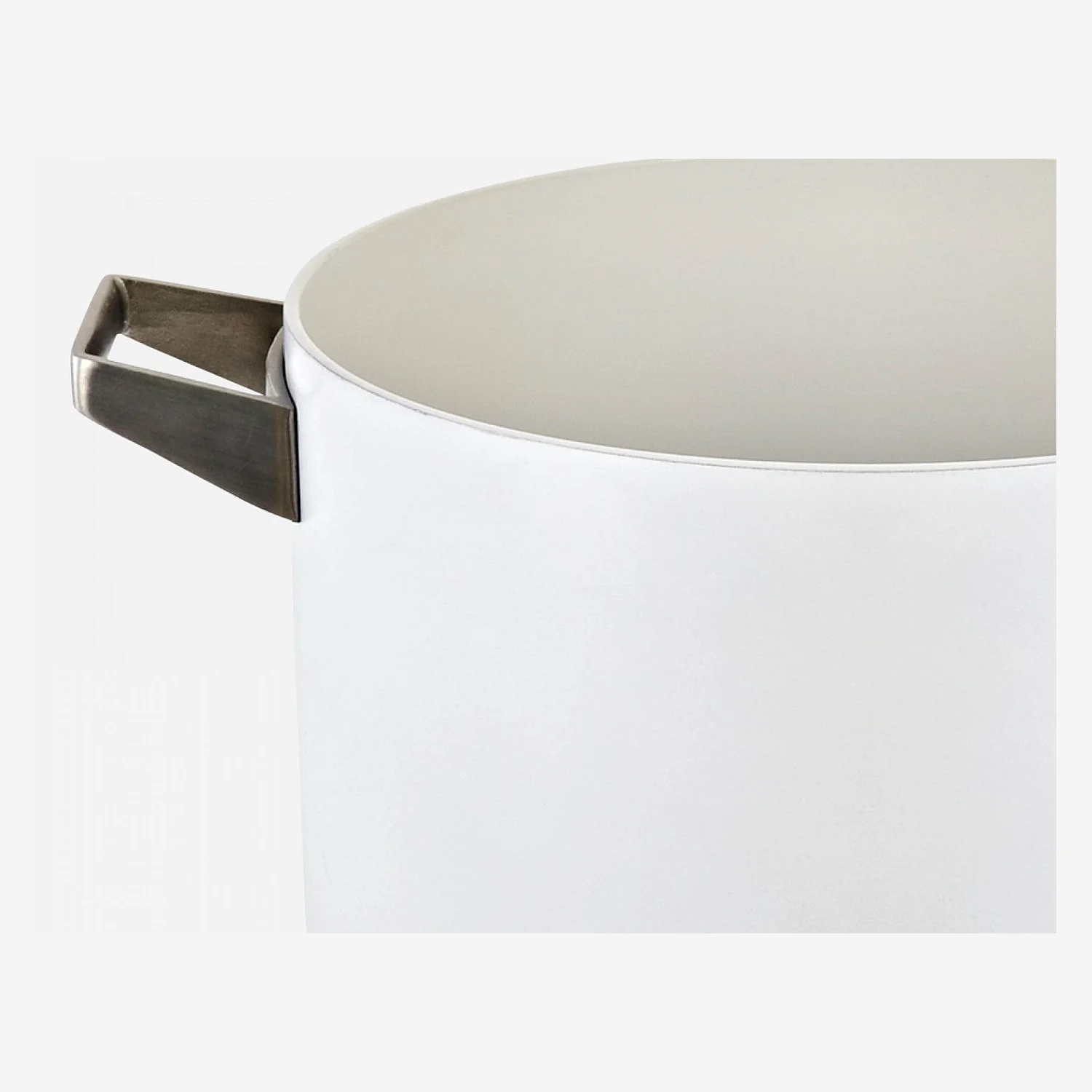 Pentola con coperchio da 26 cm in alluminio bianco esterno e rivestimento interno in ceramica - 5