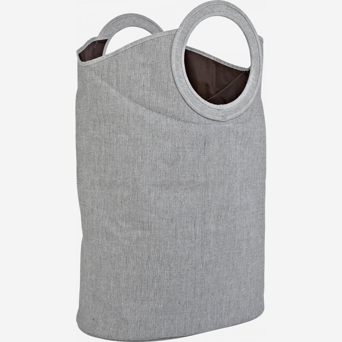 Fabric laundry bag with magnetic handles - Grey