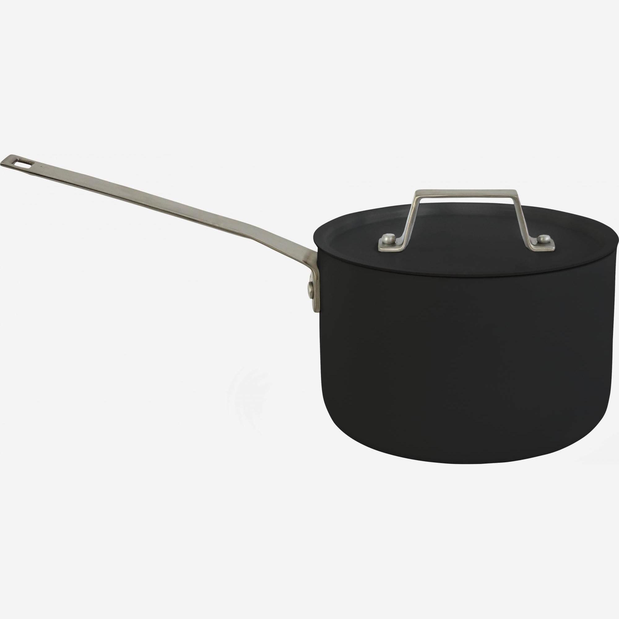 Casserole avec couvercle 18 cm en aluminium et revêtement intérieur Teflon