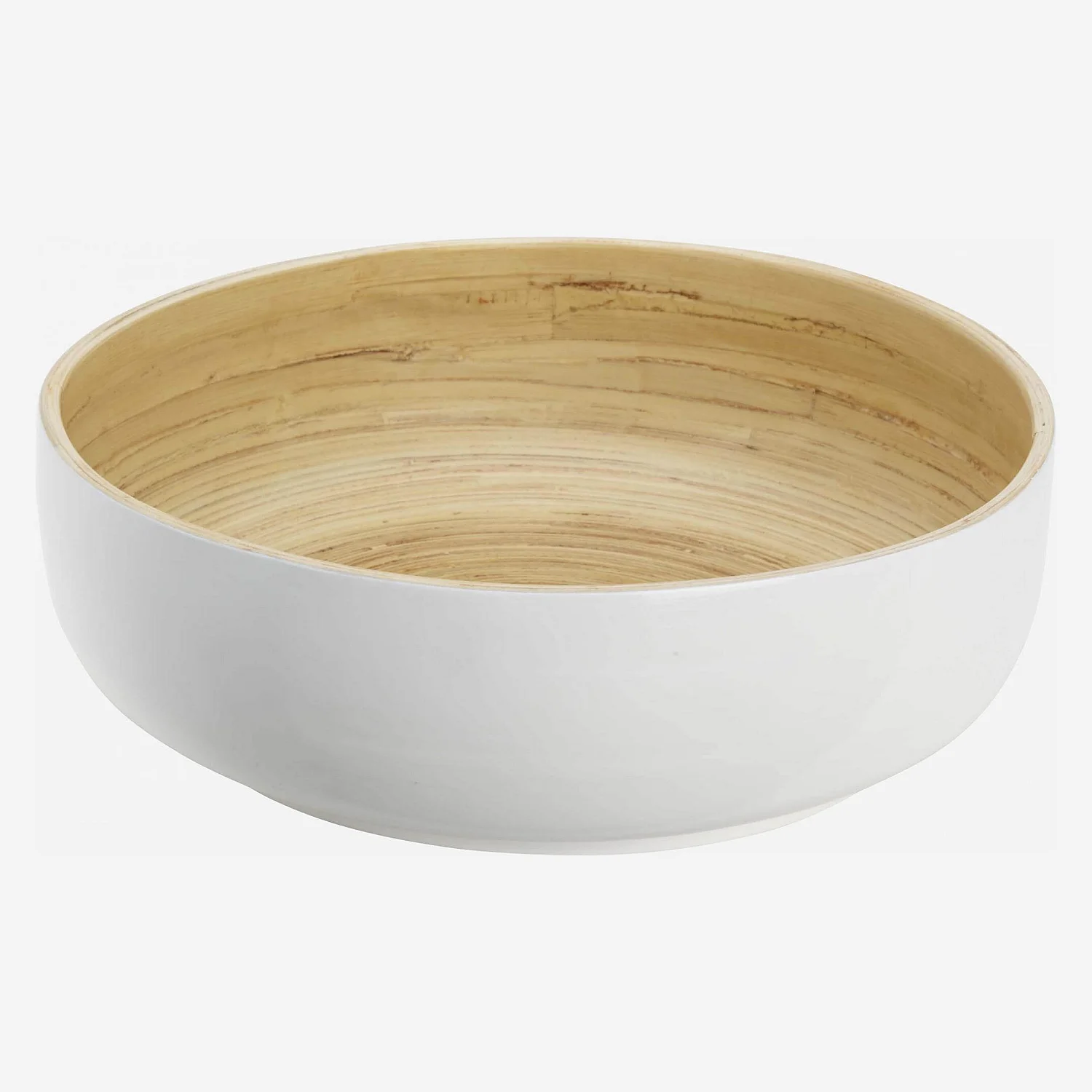 Slakom van bamboe 30 cm - Wit - 1