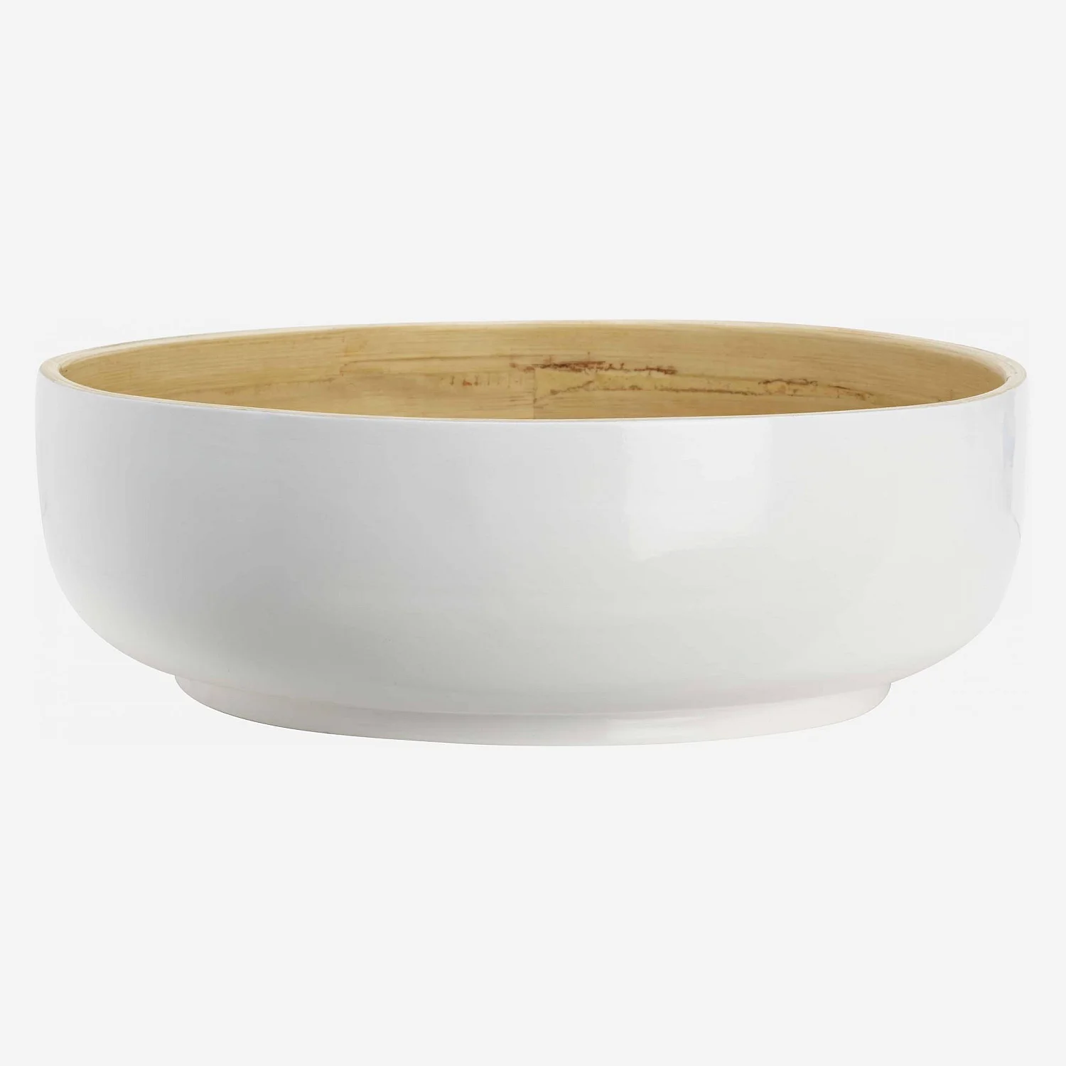 Slakom van bamboe 30 cm - Wit - 6