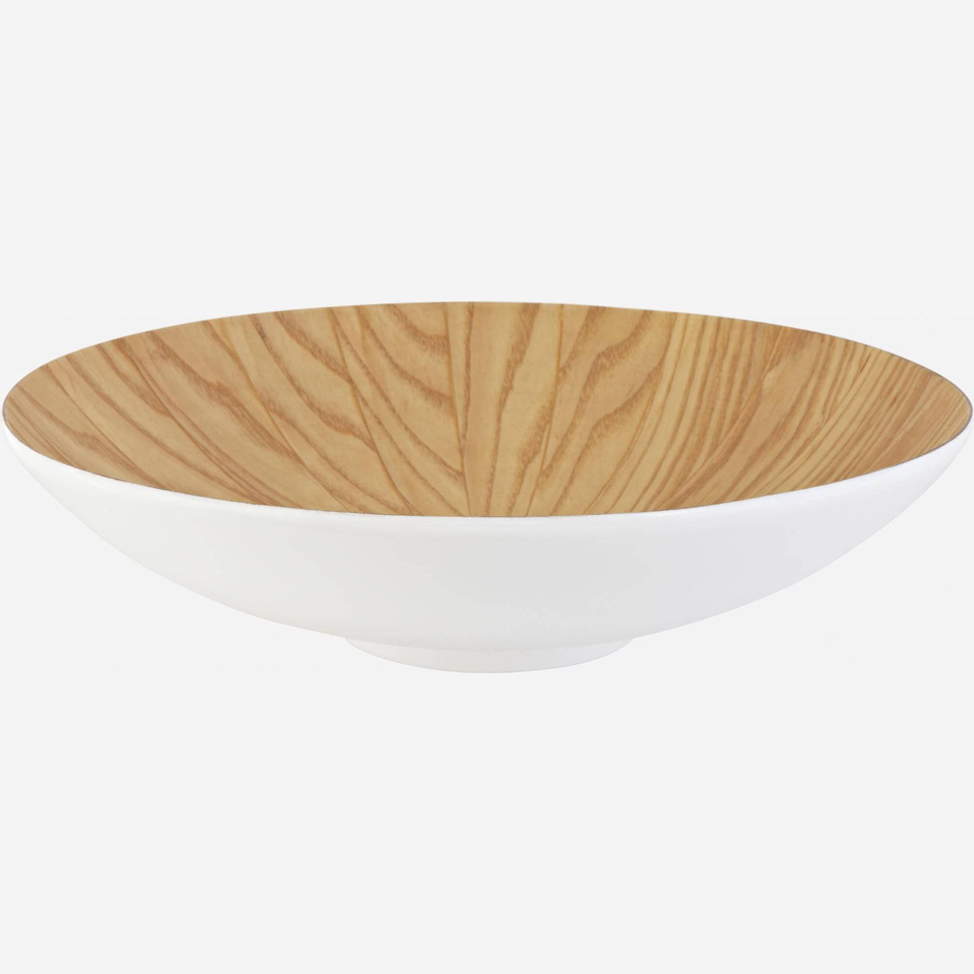 Bamboo salad bowl - 45 cm - White