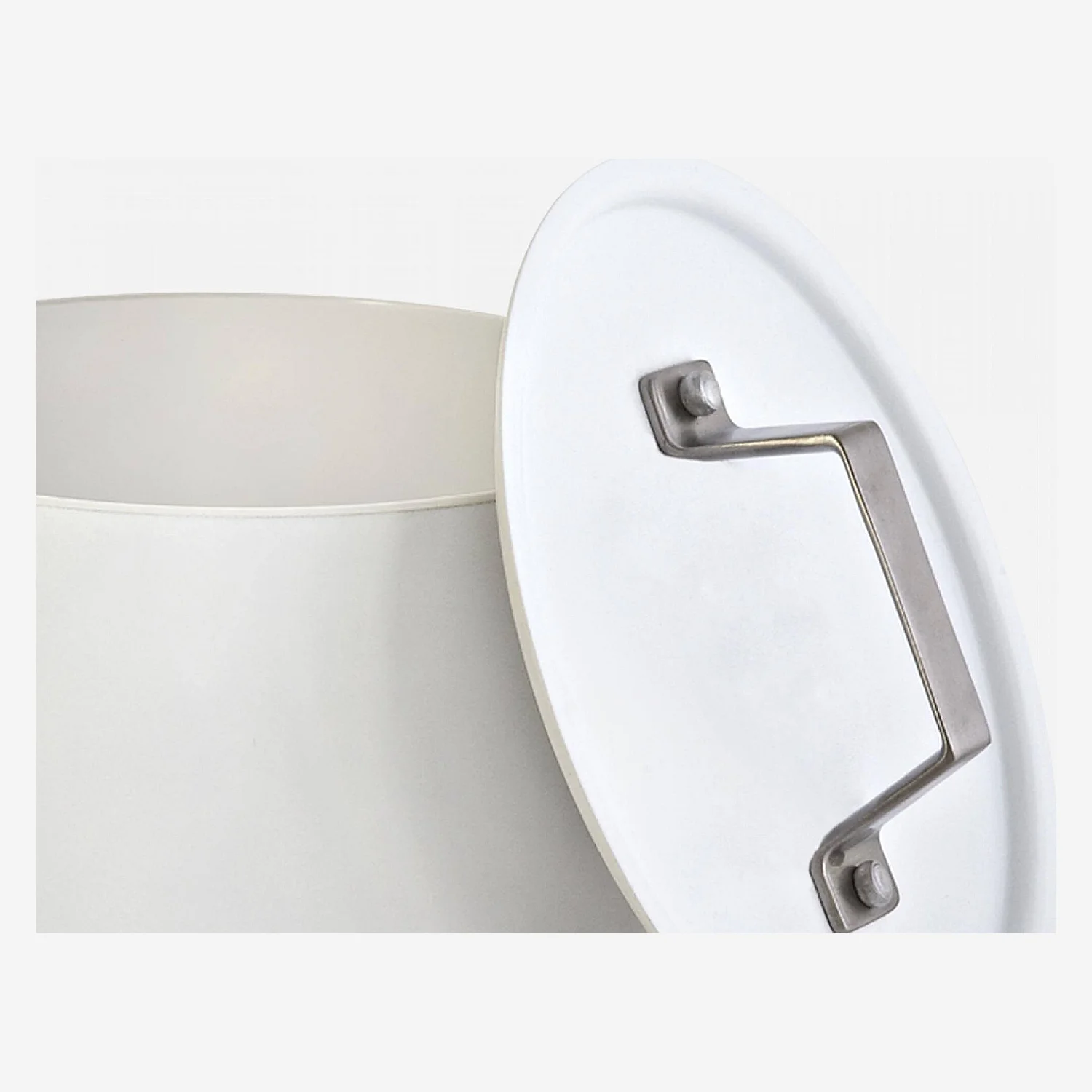 Casserole avec couvercle 18 cm en aluminium extérieur blanc et revêtement intérieur céramique - 2