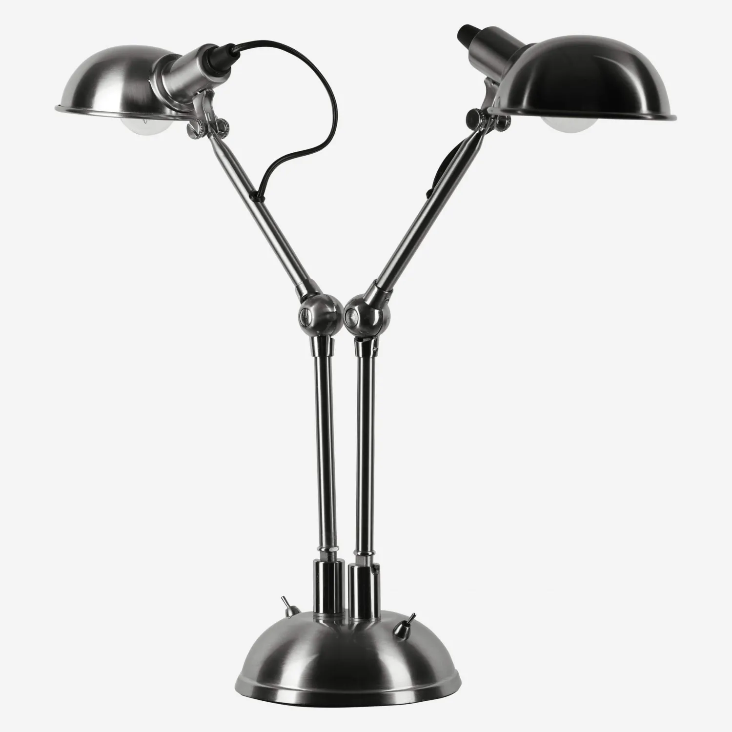 Lampe de bureau en acier argent - 1