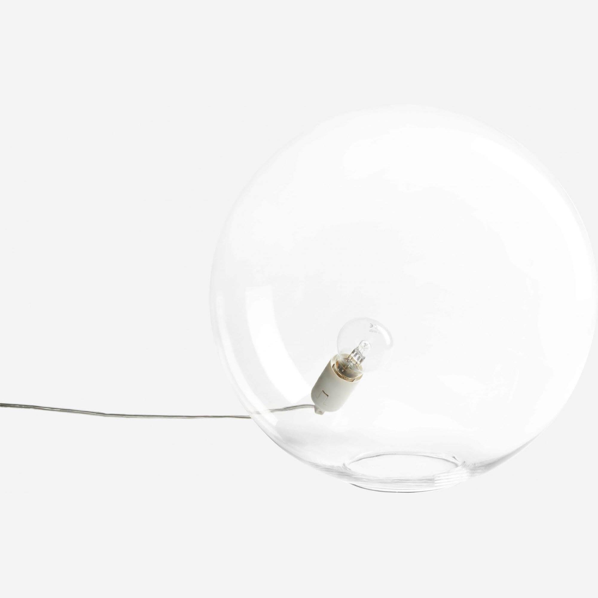 Glass globe table lamp 40cm