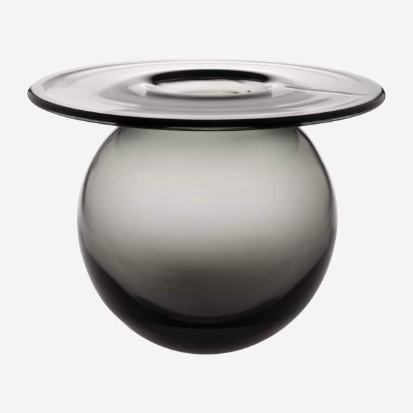 Vase aus geblasenem Glas - 16 cm - Grau