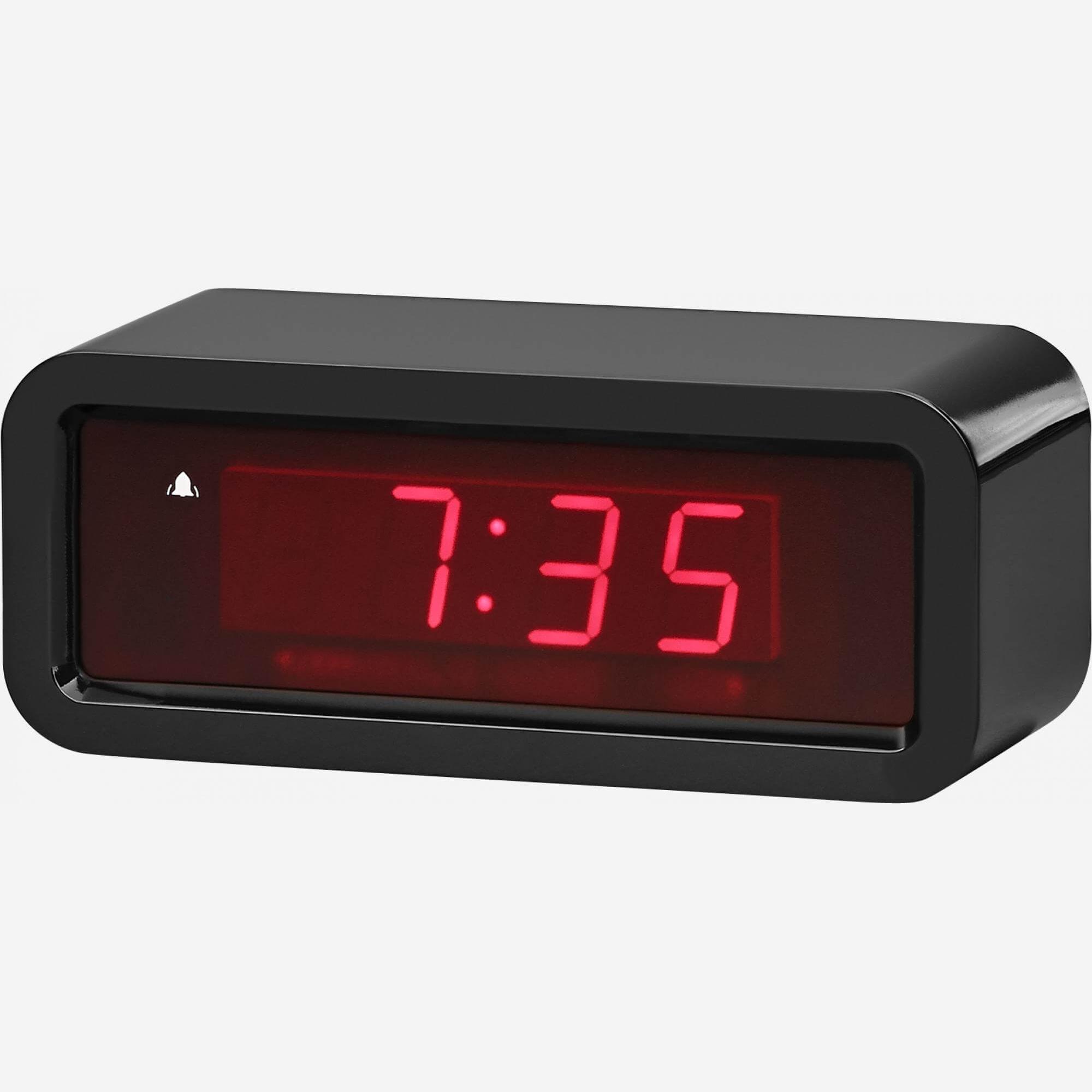 Holographic black Alarm clock