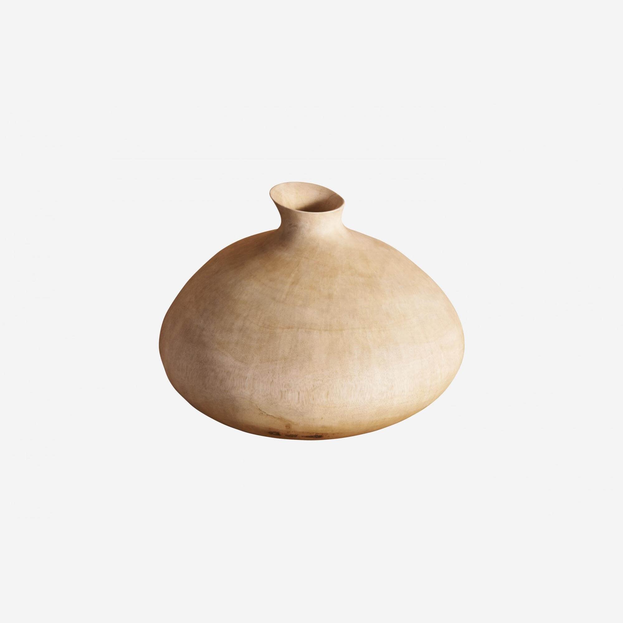 CHAM/ VASE MANGO WOOD SOLIFLORE SHORT 