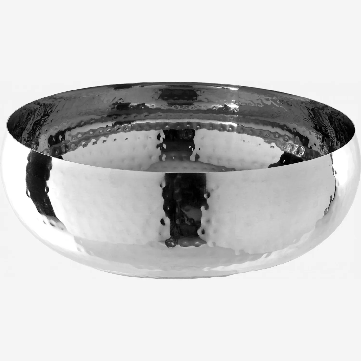 Saladier en inox martelé - 25 cm - Argent
