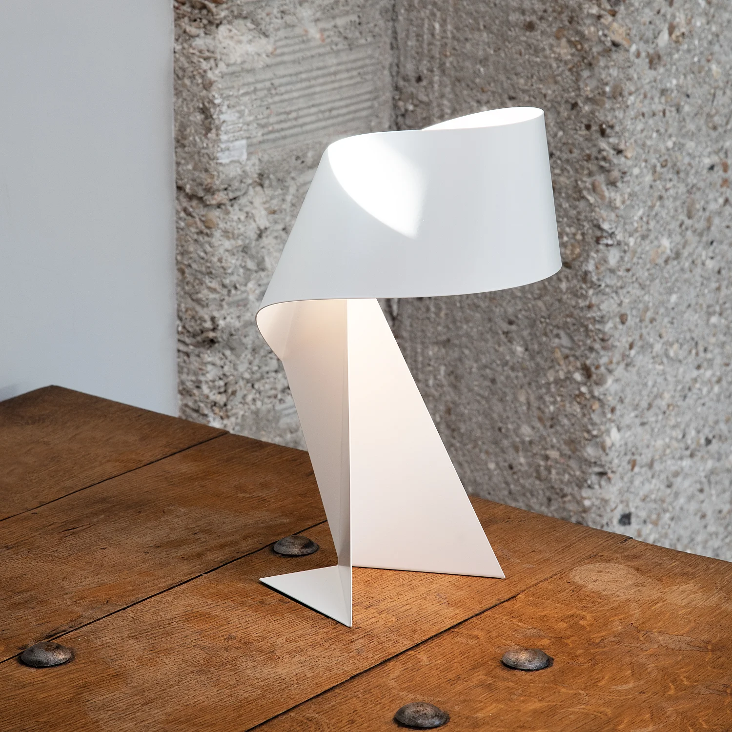 Metal table lamp - White - 36 cm - 1