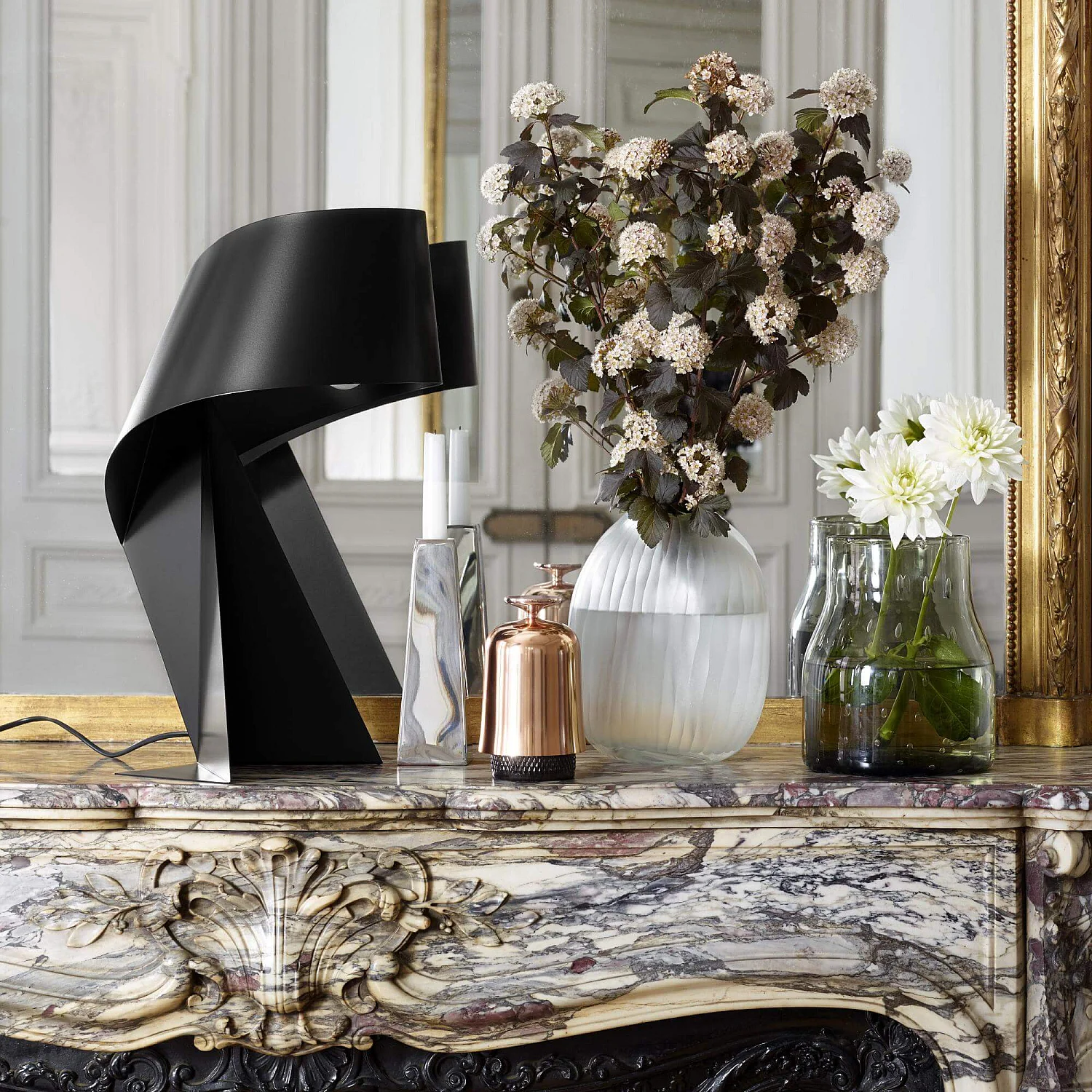 Metal table lamp - Black - 52 cm - 1