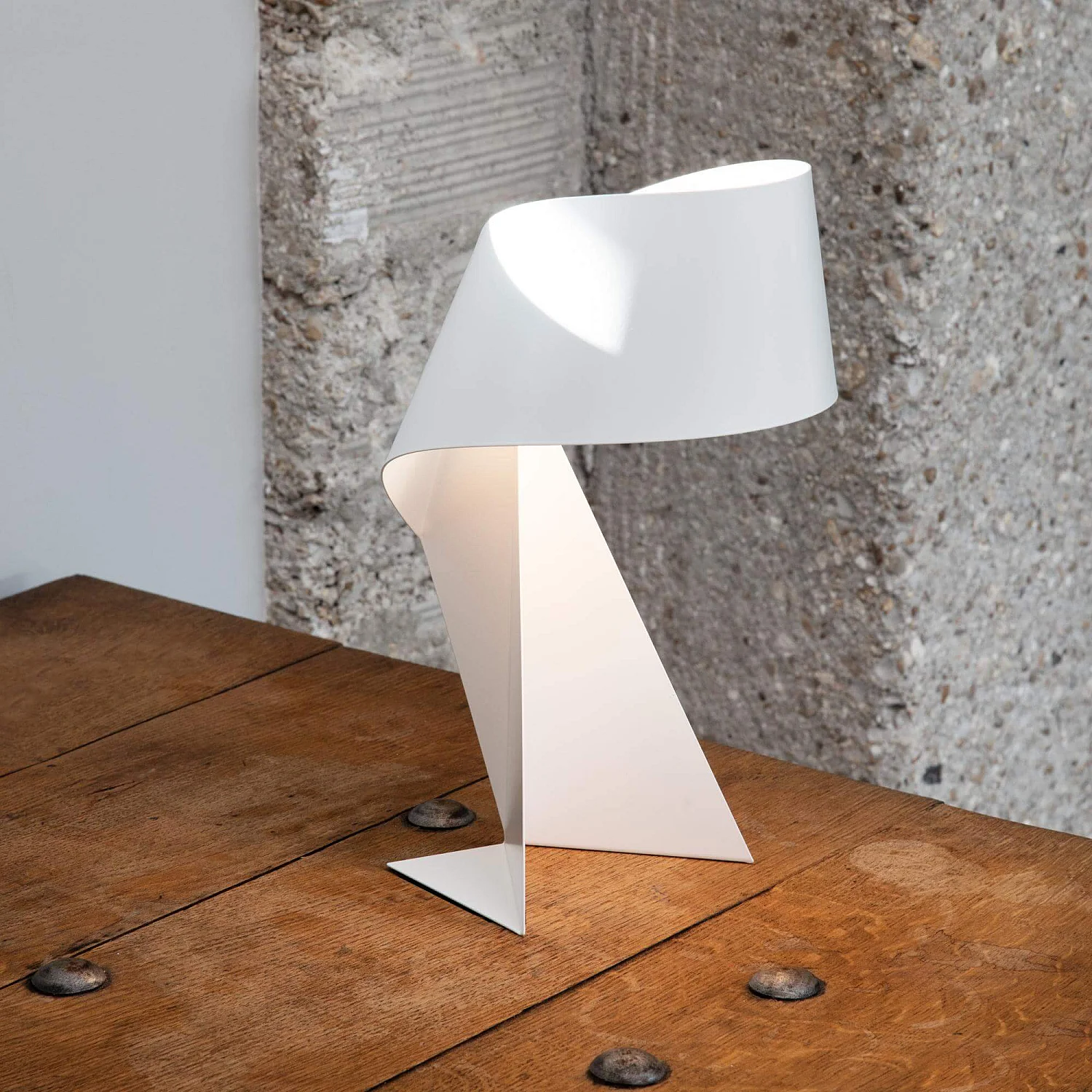 Metal table lamp - White - 52 cm - 1