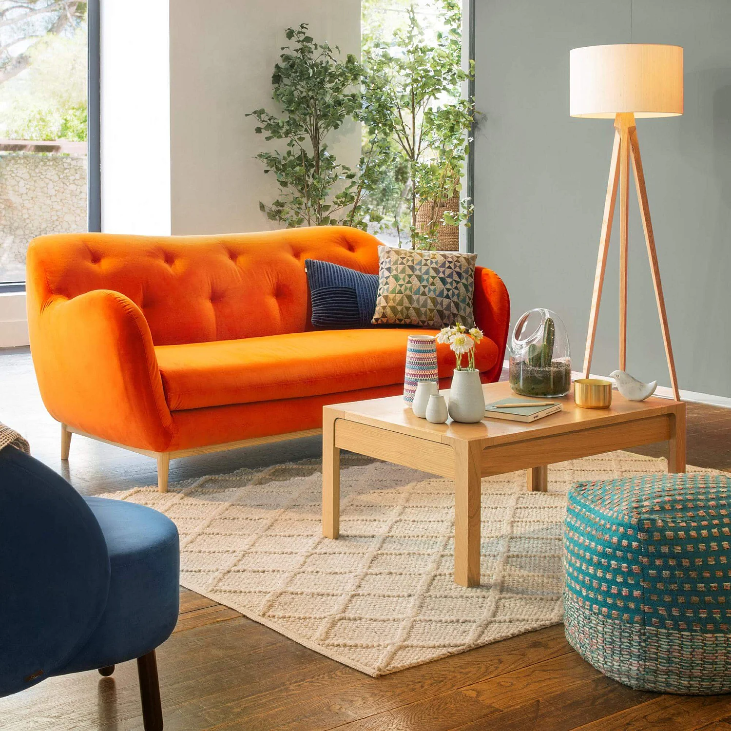 Pied de lampadaire en frène clair - 3