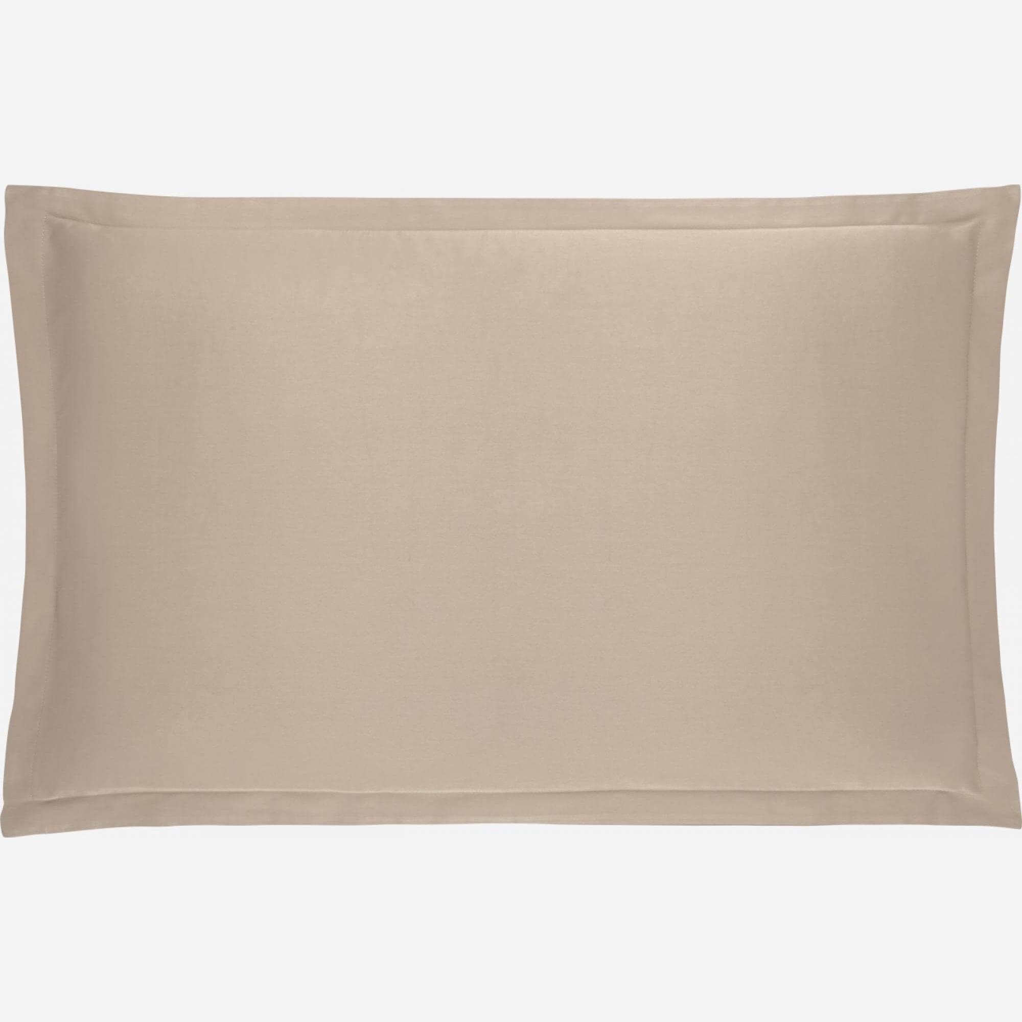 Taie d'oreiller en satin de coton - 50 x 80 cm - Taupe