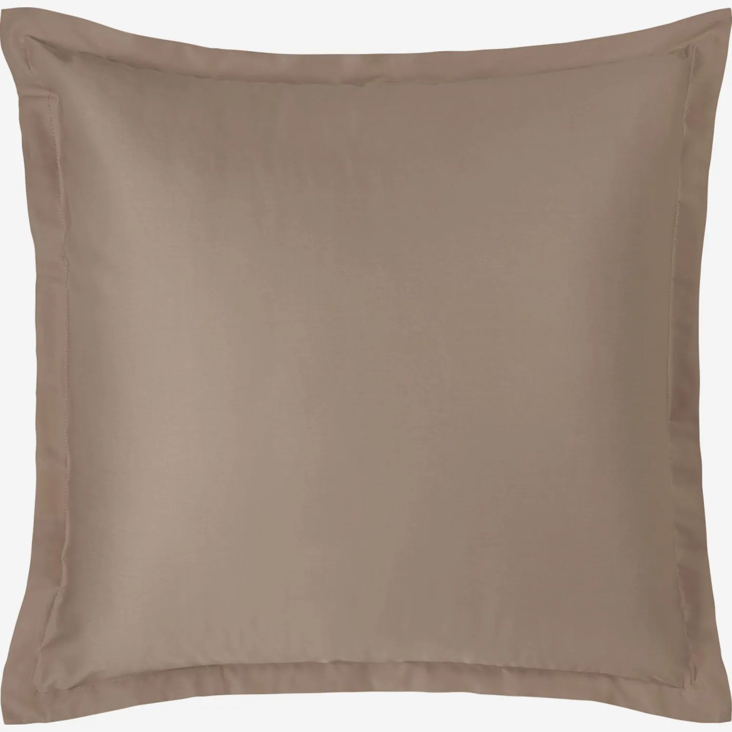 Taie d'oreiller en satin de coton - 80 x 80 cm - Taupe