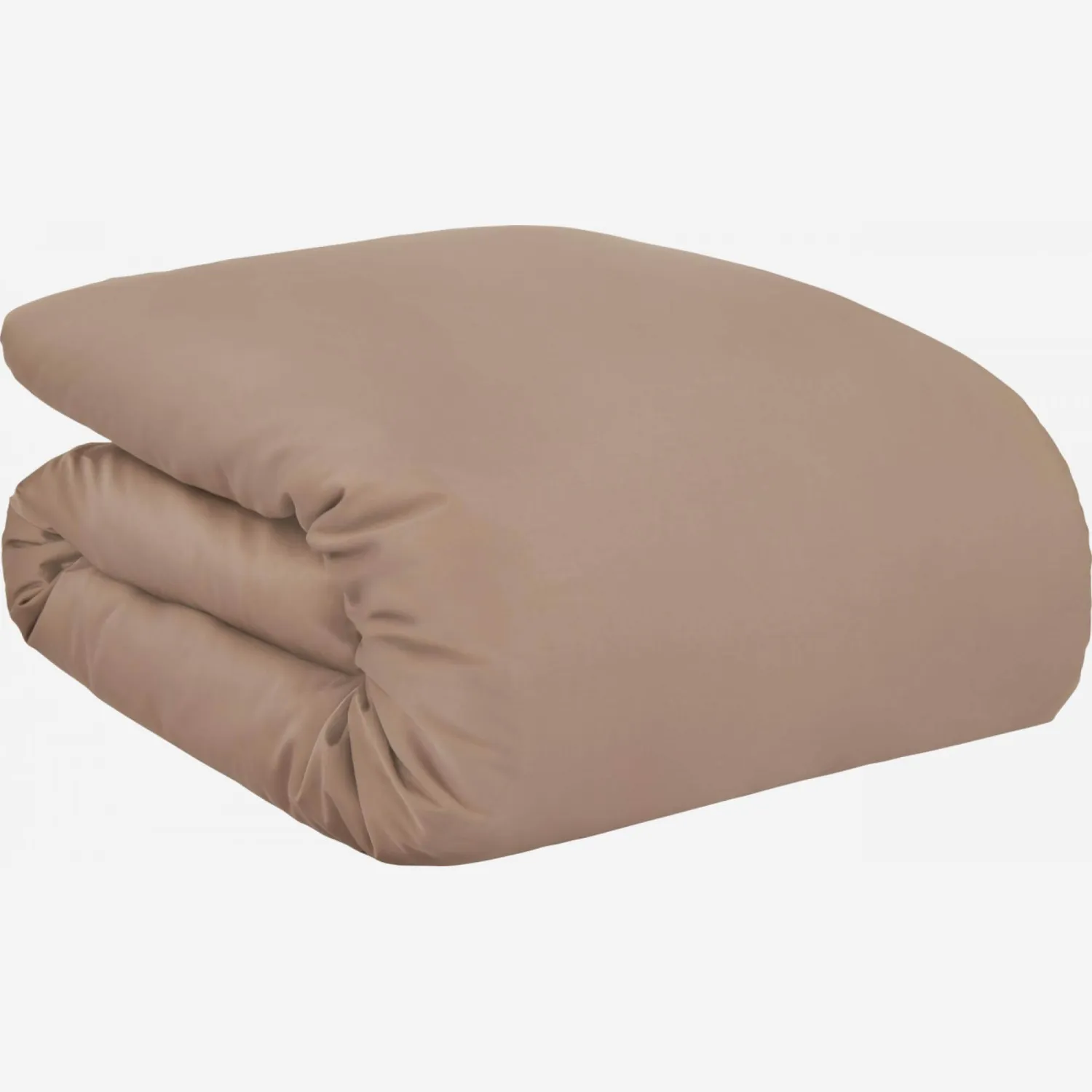 Housse de couette en satin de coton - 200 x 200 cm - Taupe