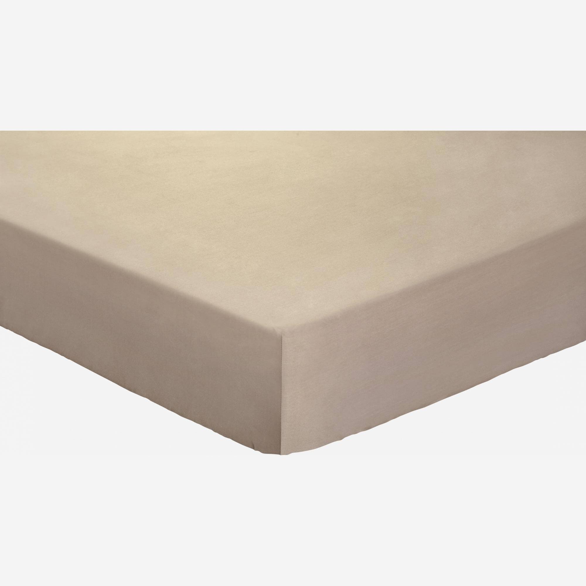 Fitted sheet 140 x 200 cm, taupe