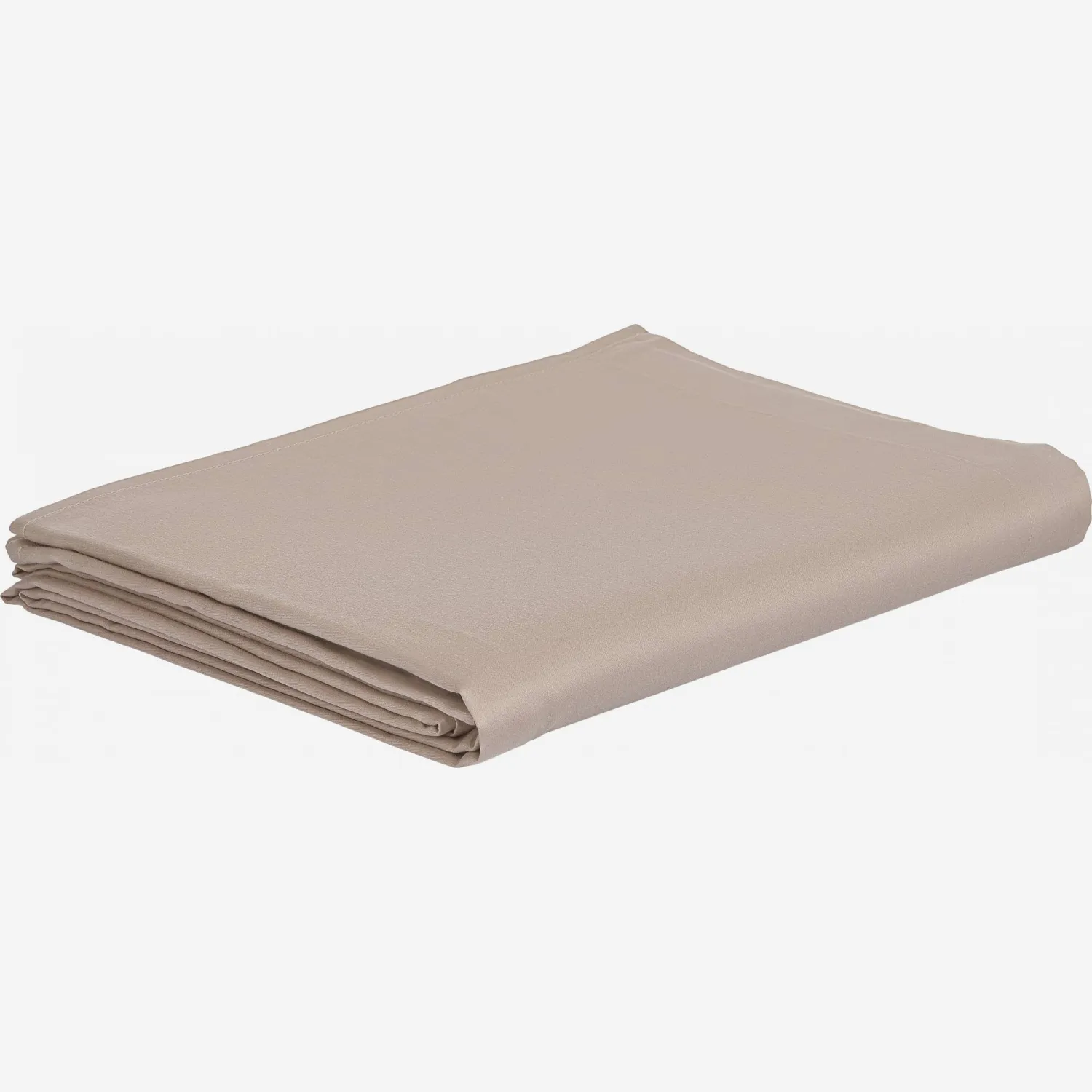Drap en satin de coton - 240 x 300 cm - Taupe