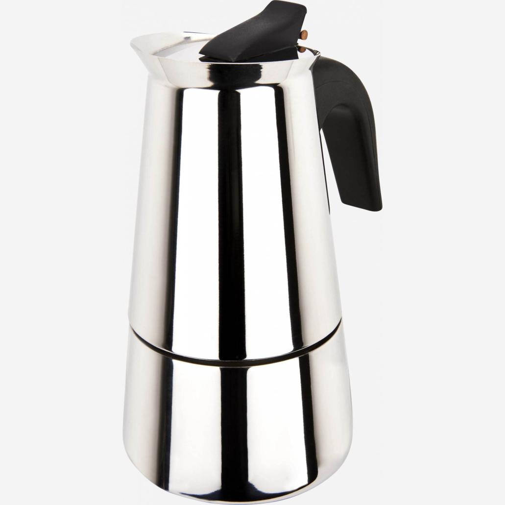 Stainless steel Italian cafetière - Silver