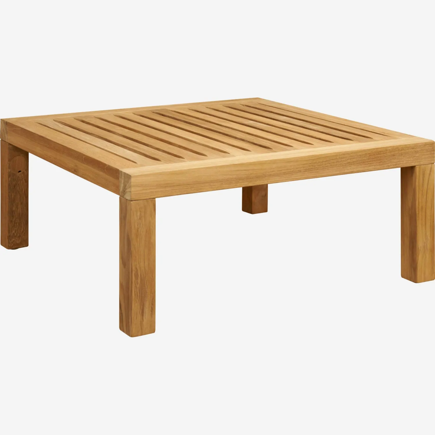 Garten-Couchtisch aus Teakholz - Naturfarben - 70 x 70 cm
