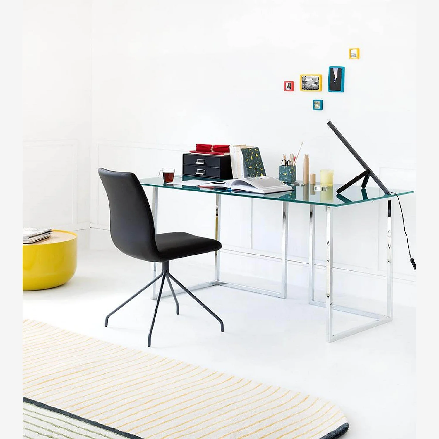 Plateau de table en verre trempé - Transparent - 120 x 50 cm - 1