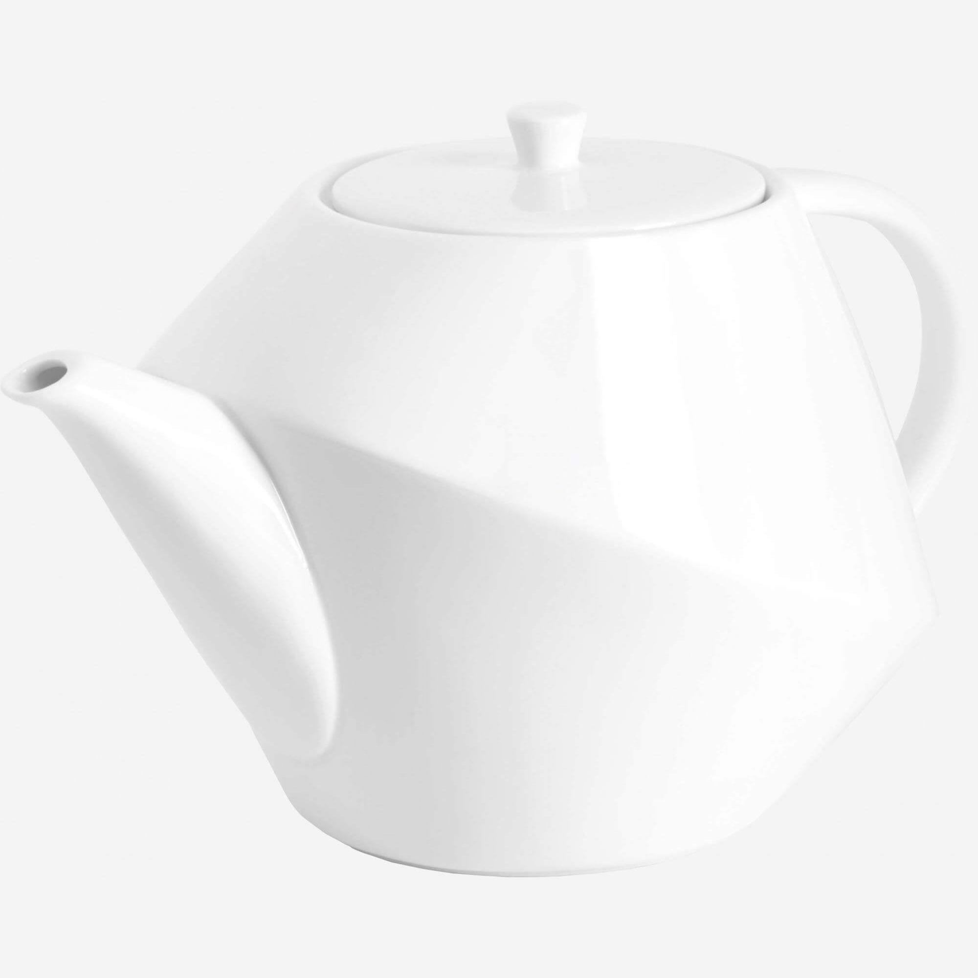 Théière en porcelaine blanche