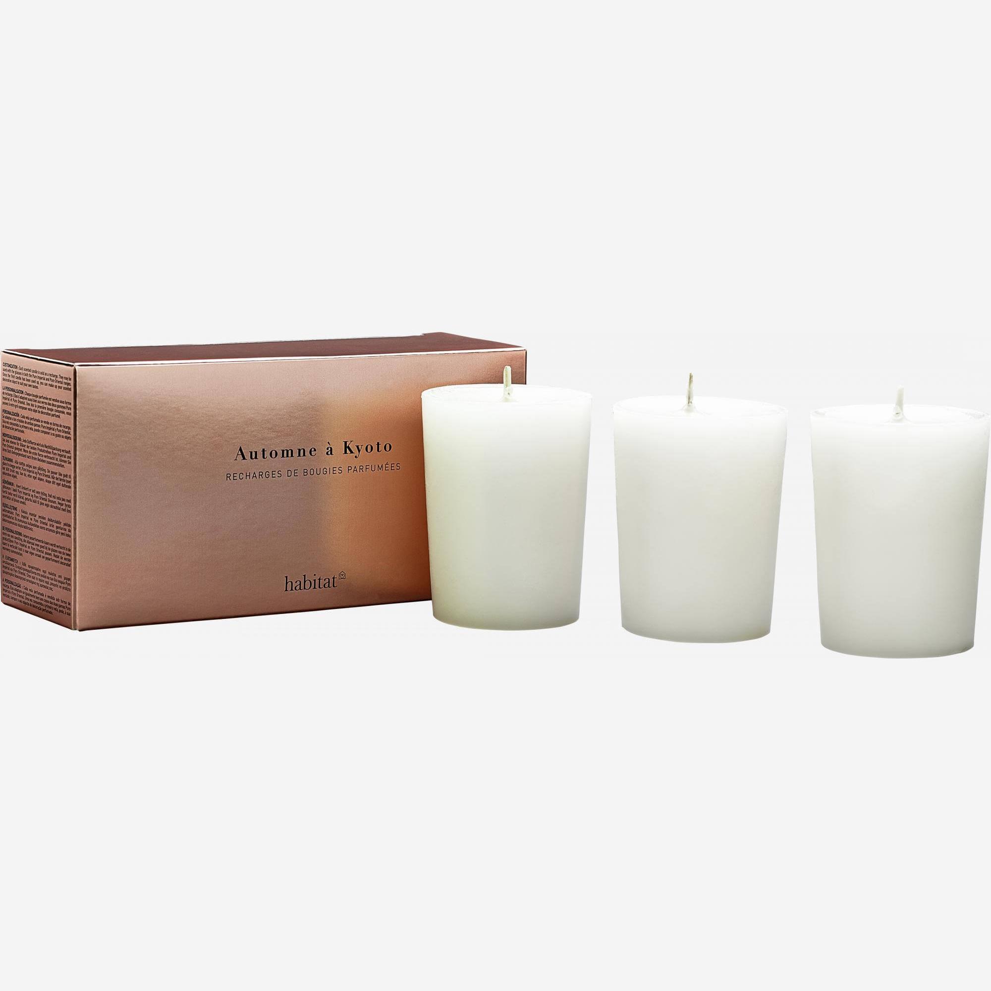 Refill for 3 Kyoto scented candles, 3 x 150 g