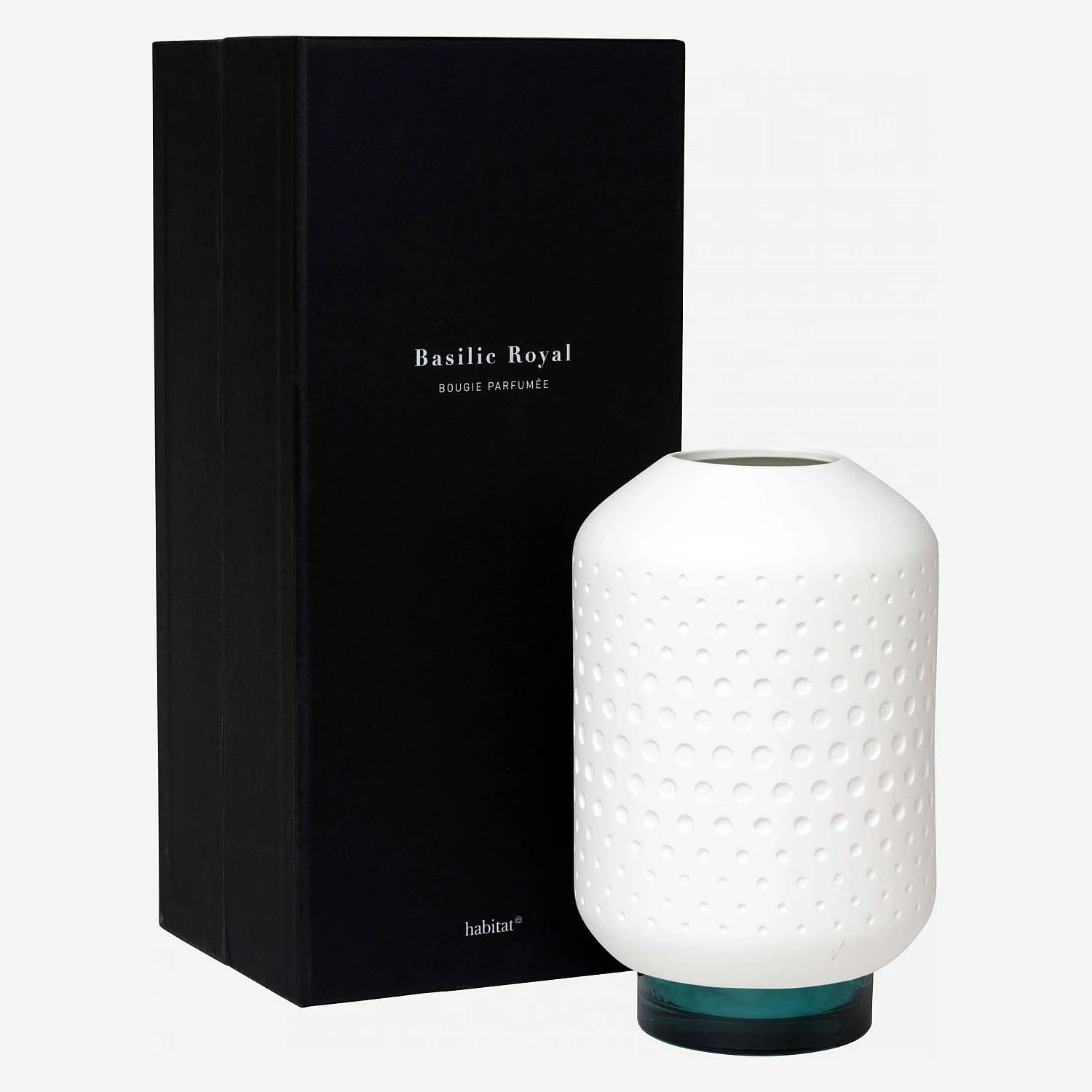 Coffret bougie et photophore senteur Basilic - Blanc - 2