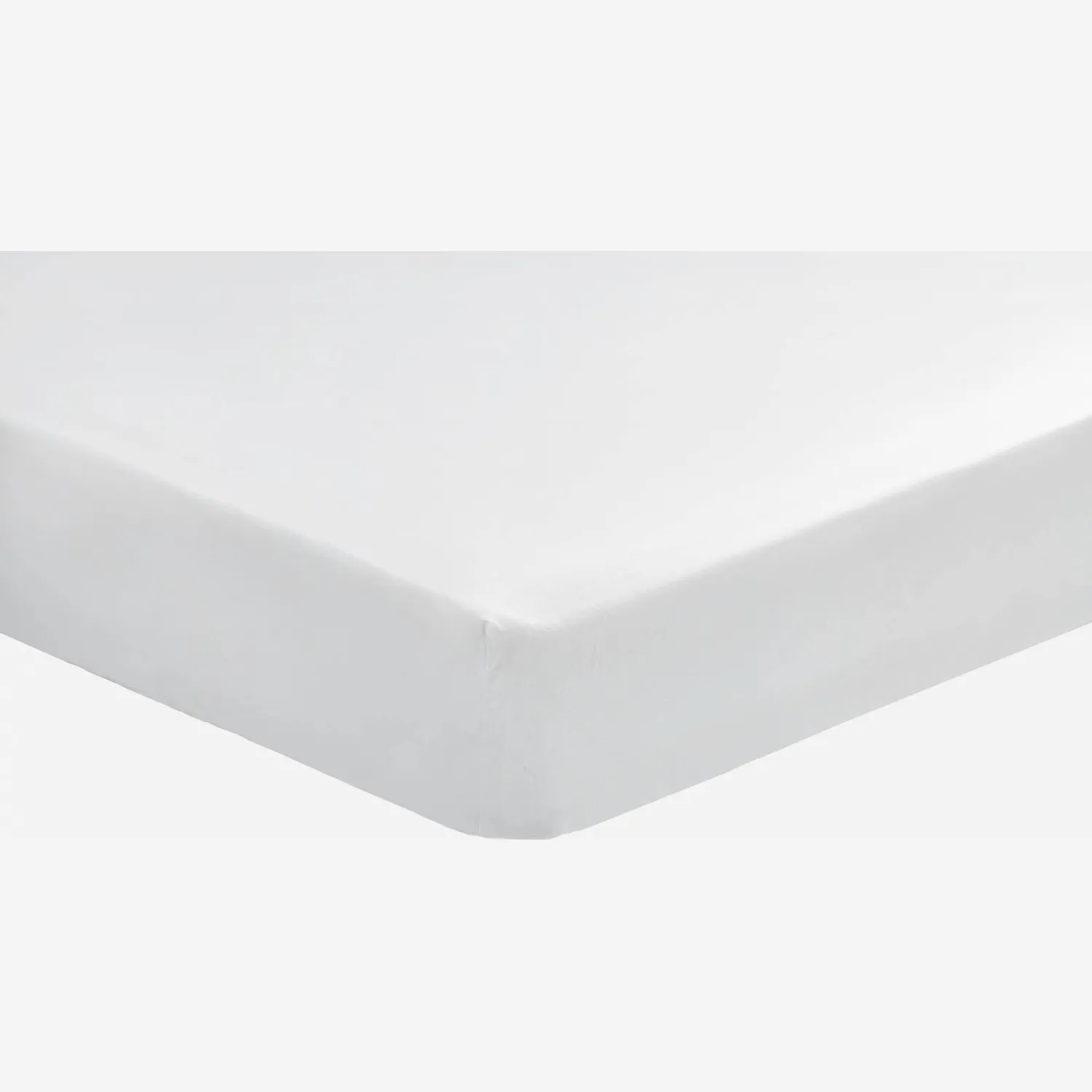 Drap housse en coton - 90 x 200 cm - Blanc