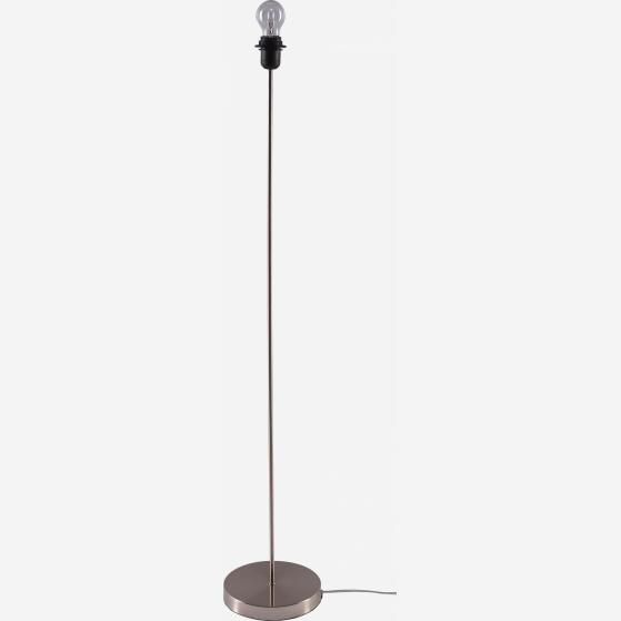 Brushed metal floor lamp base - 130 cm - Silver