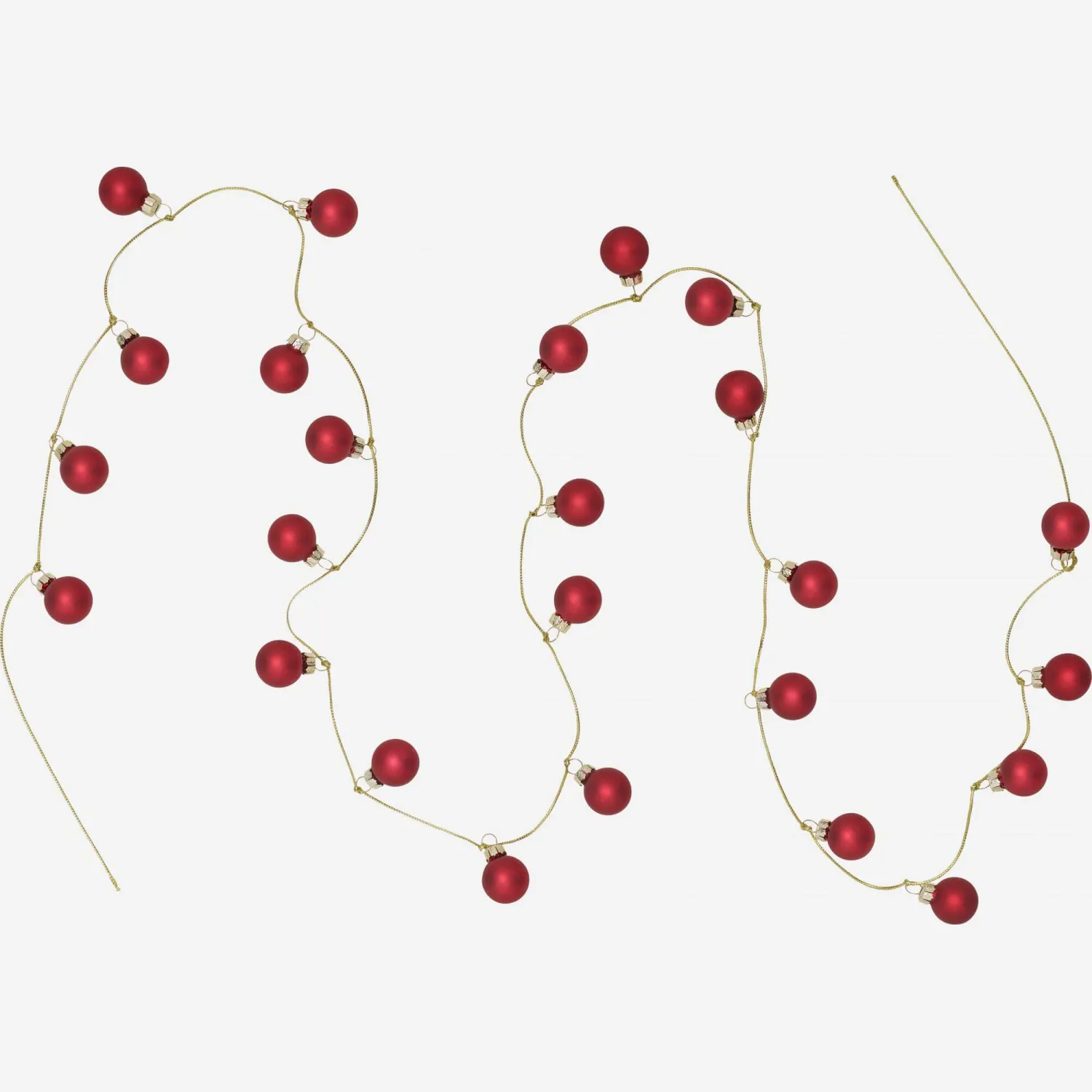 Weihnachtsdekoration Girlande aus Mini-Christbaumkugeln