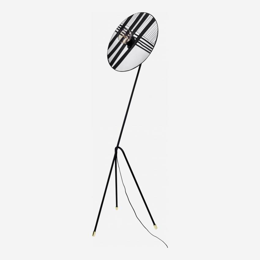 Scheibenförmiger Leuchtenschirm aus Baumwolle - 50 cm - Tanita-Motiv by Floriane Jacques