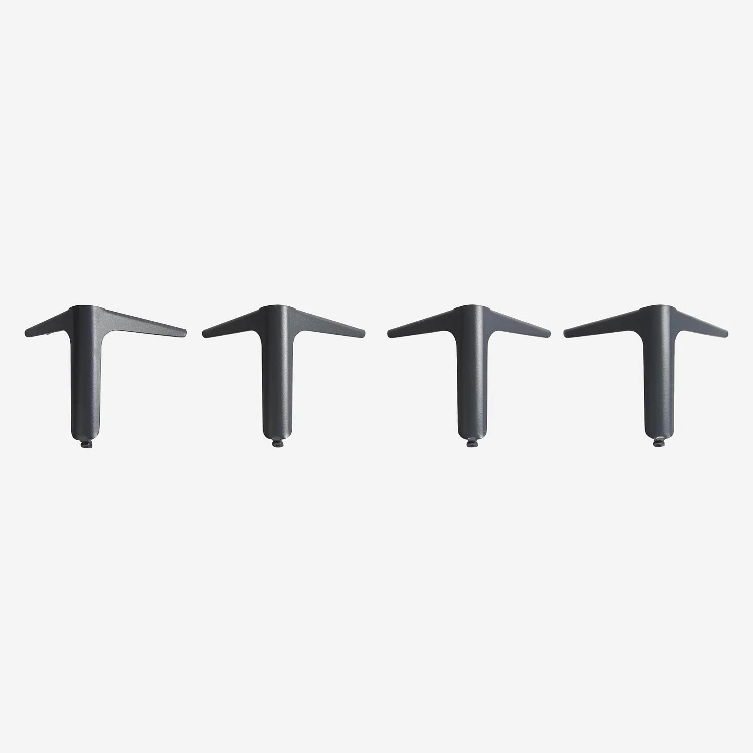 Set van 4 metalen bedpoten - 16 cm - Antracietgrijs - 2