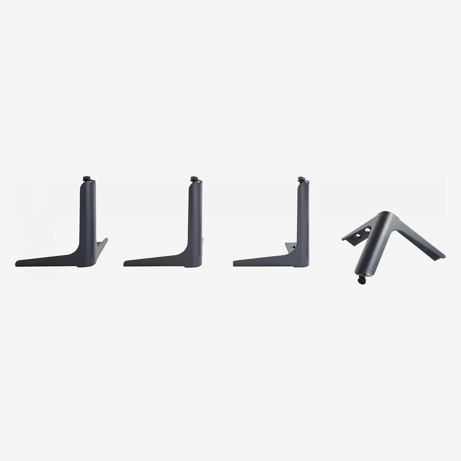 Set van 4 metalen bedpoten - 16 cm - Antracietgrijs - 4