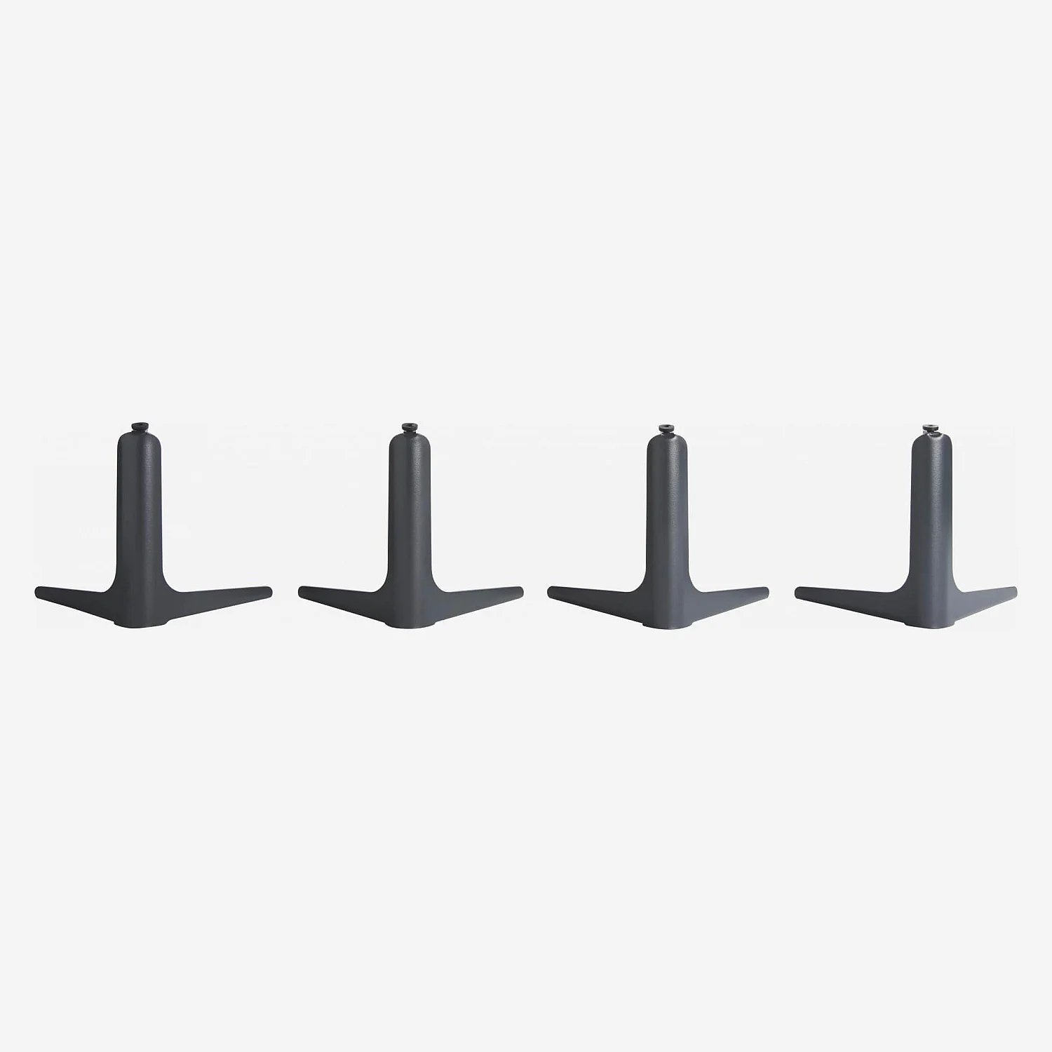 Set van 4 metalen bedpoten - 16 cm - Antracietgrijs - 5