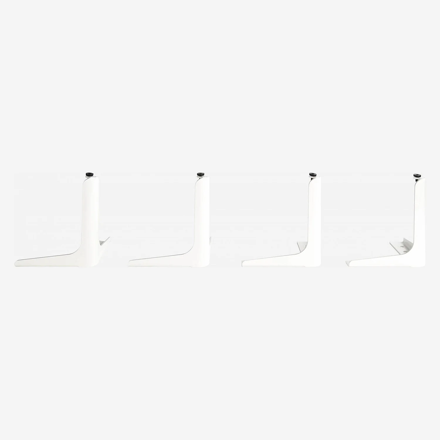 Set van 4 metalen bedpoten - 16 cm - Wit - 3