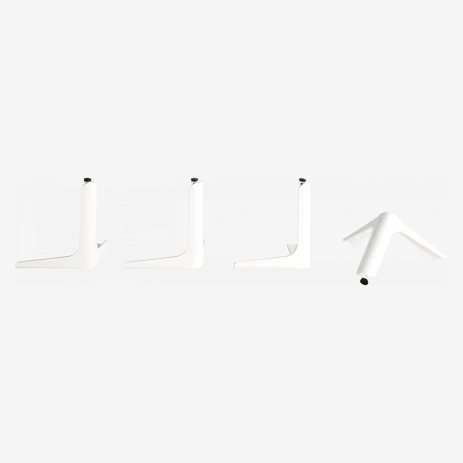 Set van 4 metalen bedpoten - 16 cm - Wit - 4