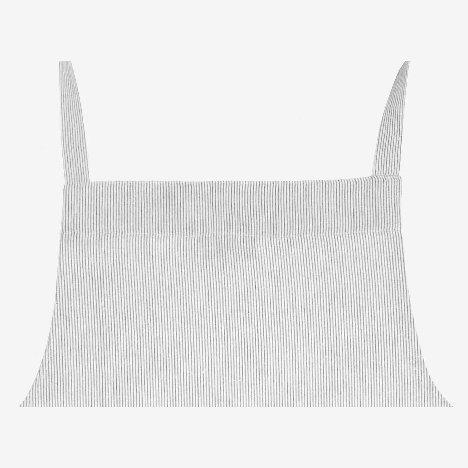 Tablier de cuisine en coton et lin - Blanc tissé noir - 2