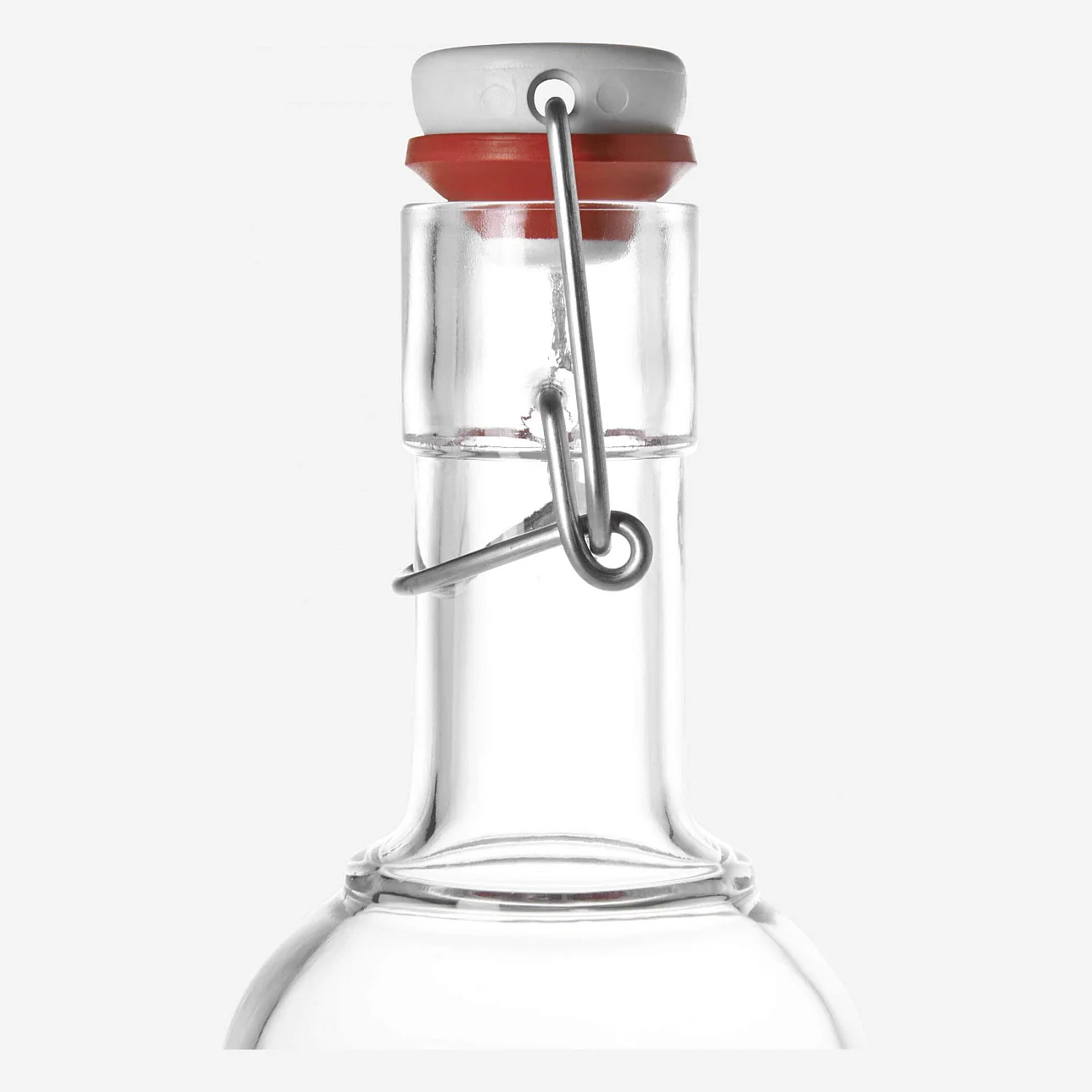 Bouteille avec bouchon clipsable 8,5cm en verre - 2