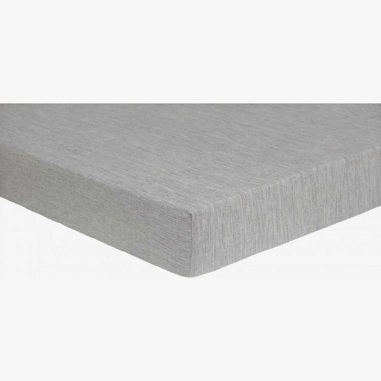 Drap housse en coton - 160 x 200 cm - Gris