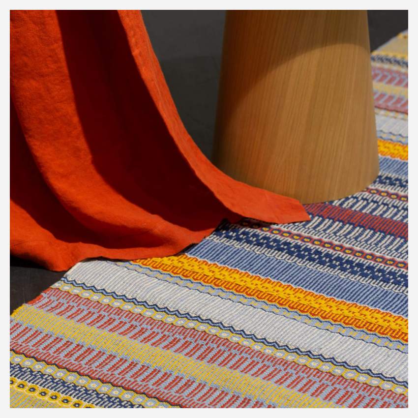 Tapis en coton tissé main - 75 x 180 cm - Multicolore - Design by Floriane Jacques