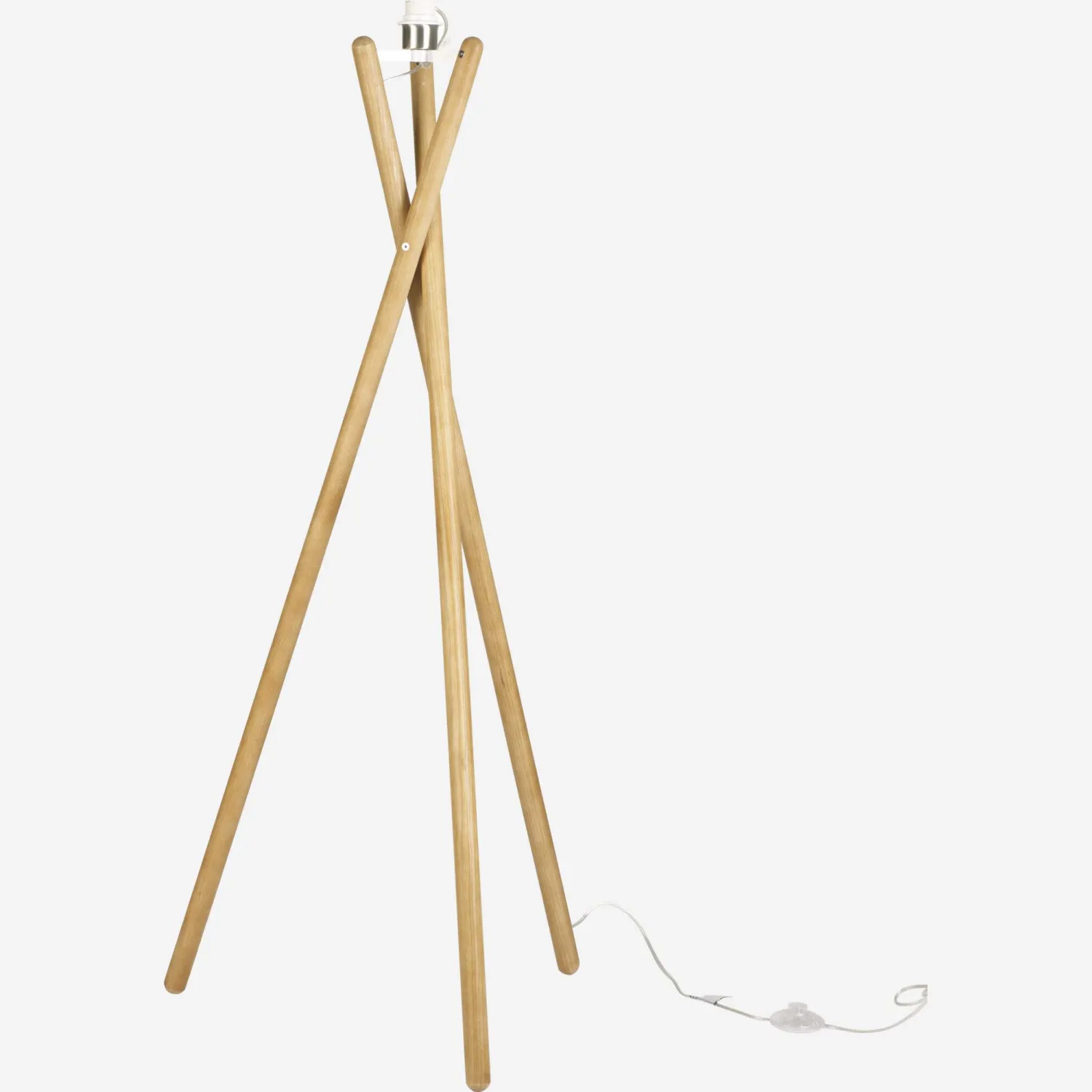 Pied de lampadaire 125cm en bois