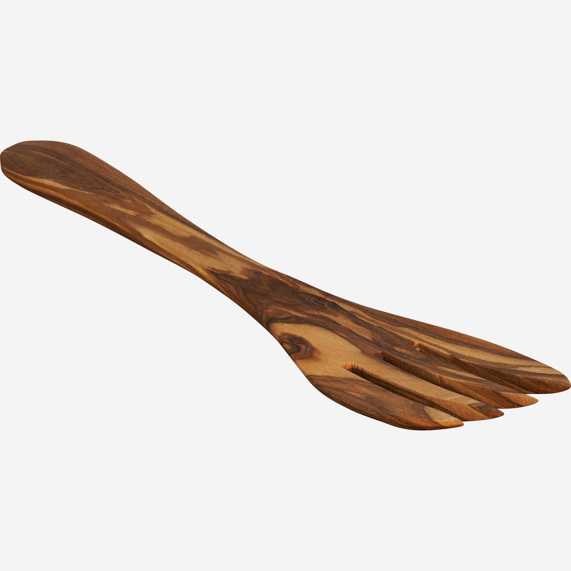 Olive wood salad cutlery