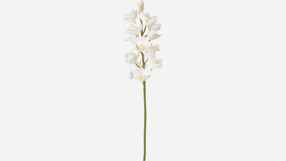 Orchidée Cymbidium artificielle 100cm blanche