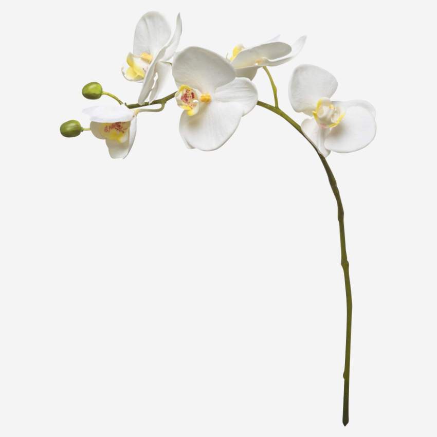 Artificial Phalaenopsis orchid 47.5cm white