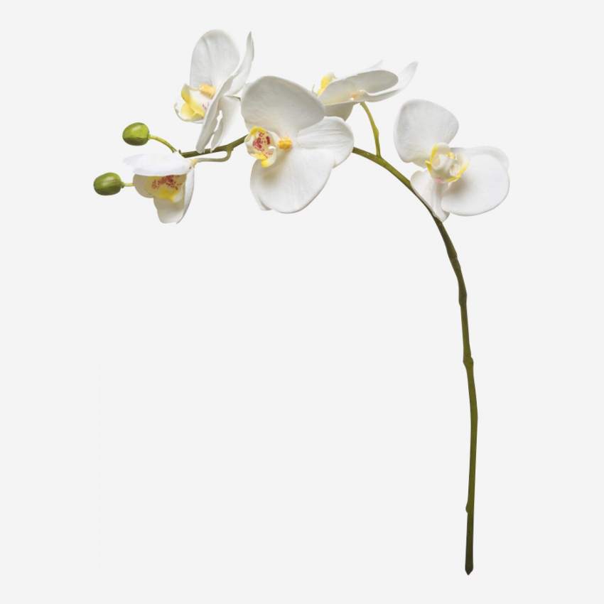 Orchidée Phalaenopsis artificielle 47.5cm blanche